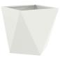 Preview: Pflanzkübel 2 pcs Weiß 50 x 50 x 50 cm Stahl