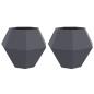 Preview: Pflanzkübel 2 pcs Anthrazit 100 x 100 x 80 cm Stahl