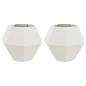 Preview: Pflanzkübel 2 pcs Weiß 75 x 75 x 60 cm Stahl