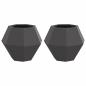 Preview: Pflanzkübel 2 pcs Schwarz 50 x 50 x 40 cm Stahl