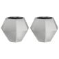 Preview: Pflanzkübel 2 pcs Silber 50 x 50 x 40 cm Verzinkter Stahl