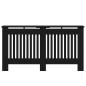 Preview: Heizkörperabdeckung Schwarz Eichen-Optik 152 x 19 x 81,5 cm