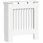 Preview: ARDEBO.de - Heizkörperabdeckung Hochglanz Weiß 78 x 19 x 81,5 cm