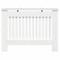 Preview: Heizkörperabdeckung Hochglanz Weiß 112 x 19 x 81,5 cm