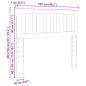 Preview: Kopfteil mit Kopfteil Graues Sonoma 100 cm Holzwerkstoff