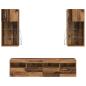 Preview: TV Wand Einheiten mit LED 5 pcs Altholz 40,5 x 30 x 90 cm