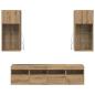 Preview: TV Wand Einheiten mit LED 5 pcs Artisan-Eiche 40,5 x 30 x 90 cm