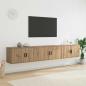 Preview: ARDEBO.de - Wand-TV-Schrank Set 3 pcs Artisan-Eiche 80 x 34,5 x 40 cm
