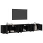 Preview: Wand-TV-Schrank Set Wandmontiert 3 pcs Schwarz Eichen-Optik