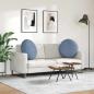Preview: Sitzkissen 2 Stk. Cordstoff Blau Ø60 x 21 cm