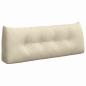 Preview: Rücken Kissen Creme 120 x 24 x 50 cm Stoff