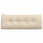 Preview: Rücken Kissen Creme 120 x 24 x 50 cm Stoff