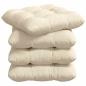 Preview: Sitzkissen 4 pcs Creme 40 x 40 cm Cordstoff