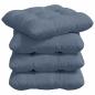 Preview: Sitzkissen 4 pcs Blau 40 x 40 cm Cordstoff