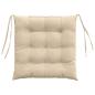 Preview: Sitzkissen 4 Stk. Mikrofaser Creme 40 x 40 x 6 cm