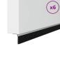 Preview: Selbstklebende Türbürstendichtungen 6 pcs Silber 100 cm
