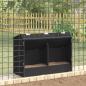 Preview: Kaninchenfütterer Schwarz 64,5 x 25,5 x 45,5 cm