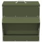 Preview: Hühnerfütterer Olive Grün 40,5 x 45 x 41 cm Kaltgewalzter Stahl