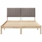 Preview: Bettrahmen mit Kopfteil Taupe 140 x 200 cm Massives Kiefernholz