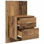 Preview: Wandmontierter Nachtschrank 2 pcs Altholz 48,5 x 32,5 x 80 cm