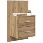 Preview: Wandmontierter Nachtschrank mit Schubladen 2 pcs Artisan-Eiche