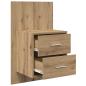 Preview: Wandmontierter Nachtschrank mit Schubladen 2 pcs Artisan-Eiche