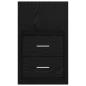 Preview: Wandmontierter Nachtschrank 2 pcs Schwarz Eichen-Optik