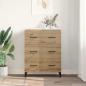 Preview: Sideboard Artisan-Eiche 69,5 x 34 x 90 cm Verbundholz und Eisen