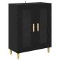 Preview: Sideboard Schwarz Eichen-Optik 69,5 x 34 x 90 cm Holzwerkstoff
