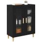 Preview: Sideboard Schwarz Eichen-Optik 69,5 x 34 x 90 cm Holzwerkstoff