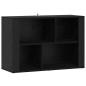 Preview: Sideboard Schwarz Eichen-Optik 80 x 30 x 53 cm Holzwerkstoff