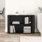 Preview: Sideboard Schwarz Eichen-Optik 80 x 30 x 53 cm Holzwerkstoff