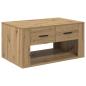 Preview: ARDEBO.de - Couchtisch Artisan-Eiche 80 x 50 x 40 cm Holzwerkstoff