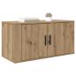 Preview: Wandmontiertes TV-Regal Eiche handwerklich 80 x 34,5 x 40 cm