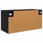 Preview: Wandmontiertes TV-Regal Schwarze Eiche 80 x 34,5 x 40 cm
