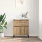 Preview: Sideboard Artisan-Eiche 60 x 35 x 70 cm Verbundholz und Eisen