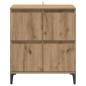 Preview: Sideboard Artisan-Eiche 60 x 35 x 70 cm Verbundholz und Eisen