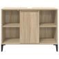 Preview: Waschbeckenunterschrank mit Regal Sonoma-Eiche 80 x 33 x 60 cm
