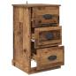 Preview: Nachttisch Altholz 39 x 39 x 67,5 cm Holzwerkstoff