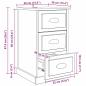 Preview: Nachttisch Artisan-Eiche 39 x 39 x 67,5 cm Holzwerkstoff