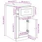 Preview: Beistellschrank Altholz 40 x 50 x 75 cm Holzwerkstoff