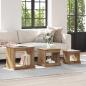 Preview: ARDEBO.de - Couchtisch 3 pcs Artisan-Eiche Holzwerkstoff