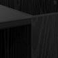 Preview: Schallplattenschrank Schwarz Eichen-Optik 121 x 38 x 48 cm