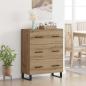 Preview: ARDEBO.de - Sideboard Artisan-Eiche 69,5 x 34 x 90 cm Verbundholz und Eisen