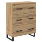 Preview: Sideboard Artisan-Eiche 69,5 x 34 x 90 cm Verbundholz und Eisen