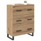 Preview: Sideboard Artisan-Eiche 69,5 x 34 x 90 cm Verbundholz und Eisen