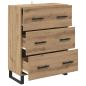 Preview: Sideboard Artisan-Eiche 69,5 x 34 x 90 cm Verbundholz und Eisen