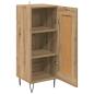 Preview: Sideboard Artisan-Eiche 34,5 x 34 x 90 cm Verbundholz und Eisen