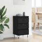 Preview: Sideboard mit Schubladen Schwarz Eichen-Optik 40 x 35 x 70 cm