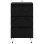Preview: Sideboard mit Schubladen Schwarz Eichen-Optik 40 x 35 x 70 cm